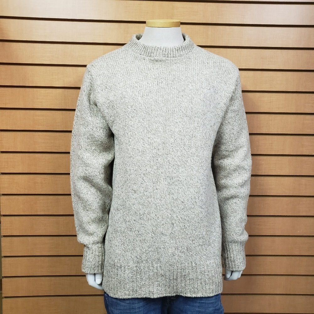 L.L. Bean Long Sleeve Beige Wool Sweater Size Large